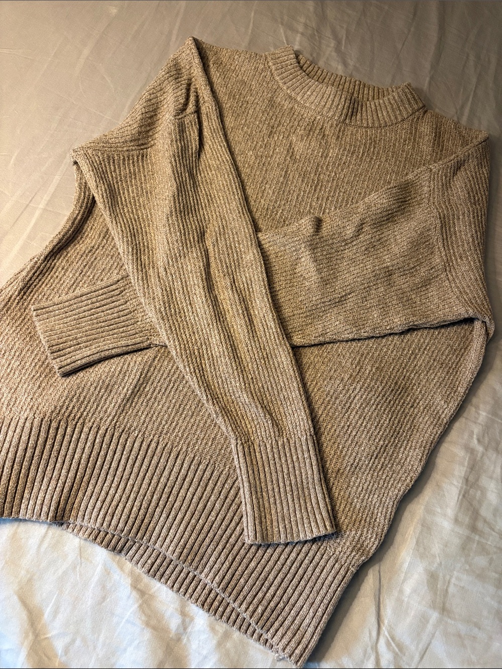 Old Navy Ribbed Turtleneck Sweater in Taupe
